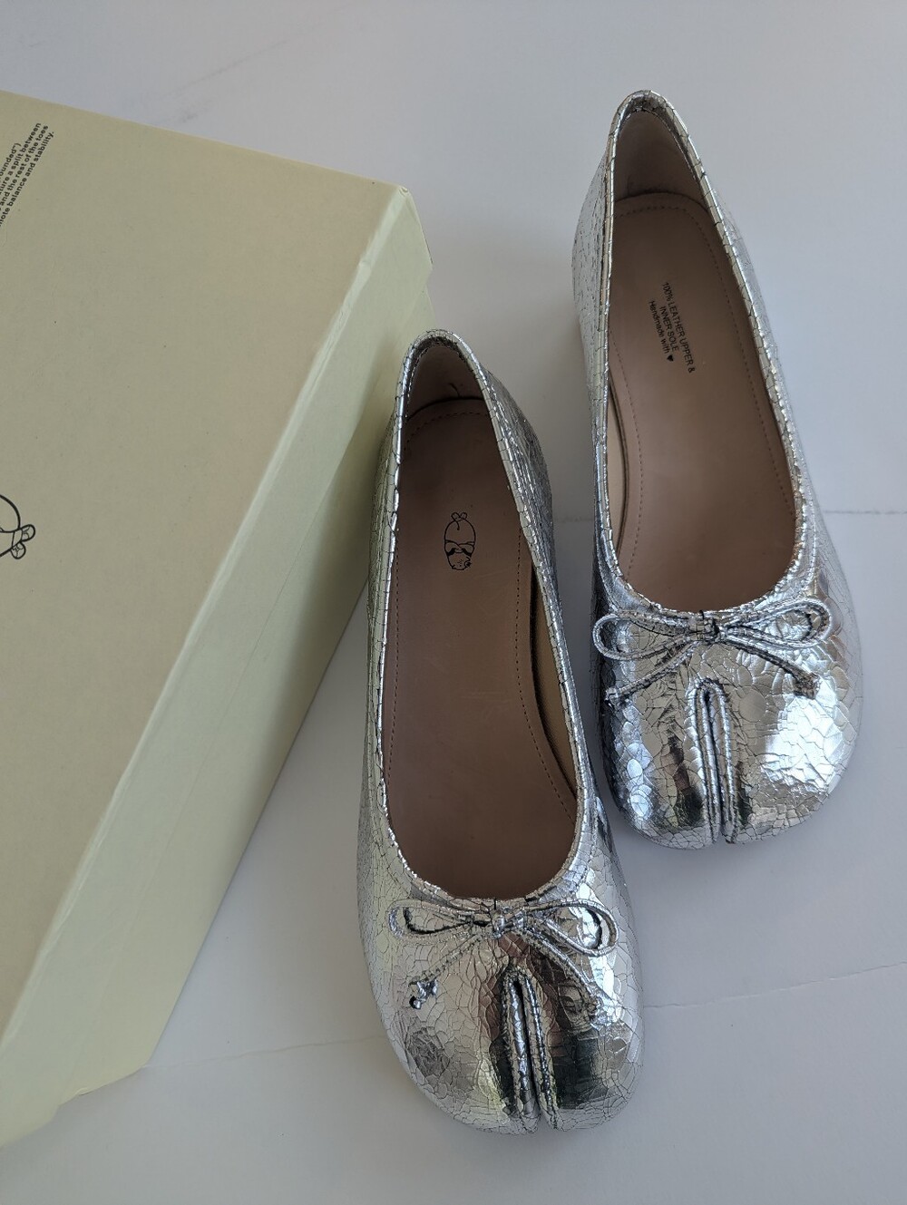 WoodchuckSato Cracked Silver Sheep Leather Tabi